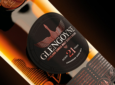 Glengoyne lock-up branding design illustration label lettering logo logotype packaging type vector