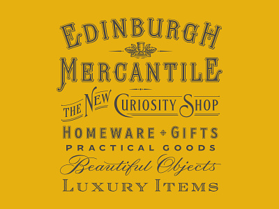 Edinburgh Mercantile lock-up branding design illustration lettering logo type typography vector vintage