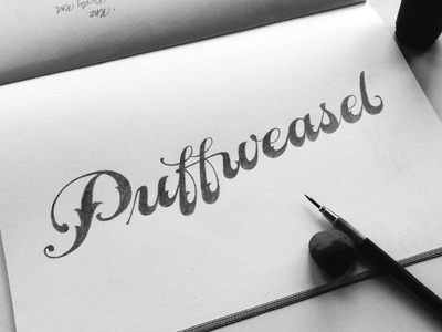 Puffweasel branding customtype drawntype handdrawn lettering letters logos script type typography vintage