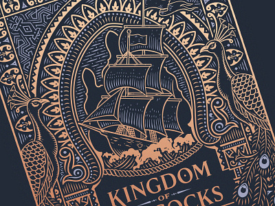 Kingdom of Peacocks custom lettering design illustration lettering logotype packaging peacock type typography