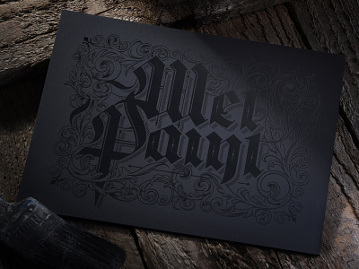 Wet Paint blackletter custom custom lettering design filigree illustration lettering type typography vintage