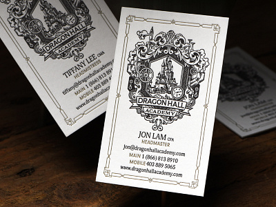 DragonHall Academy letterpress cards custom custom lettering design illustration lettering logotype type typography vintage