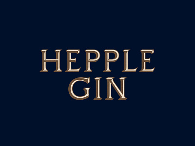 Hepple Gin beverage branding design gin handlettering lettering letters logo luxury opticalillusion product