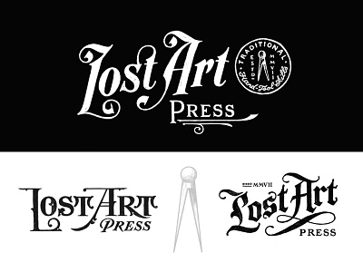 Lost Art Press branding calligraphy design fonts hand lettering lettering letters logo type typography vintage wordmark