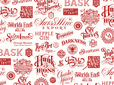 Logos and Marks branding calligraphy fonts handlettering lettering letters logo monogram type typography vintage wordmark
