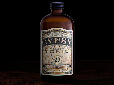 Gypsy Tonic beverage branding design graphics handdrawn lettering letters logo luxury packaging type typography