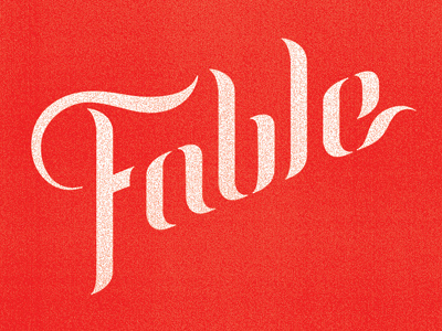 Fable 2 custom lettering design hand lettered lettering logo type typography vector