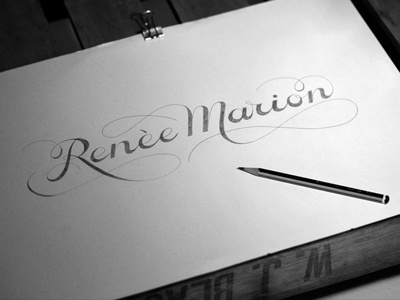 Renee Marion black design drawing hand lettering lettering logo type typography