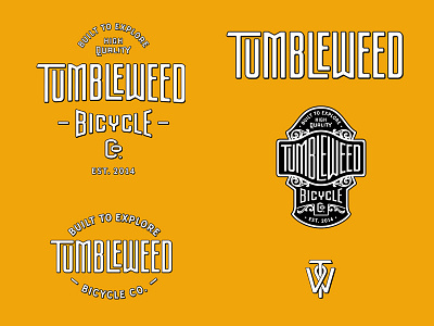 Tumbleweed Bicycle Co. Branding bikes branding design handlettering identity lettering letters logo logotype