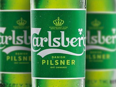 Carlsberg Rebrand – Bottle branding design identity lettering logo typography