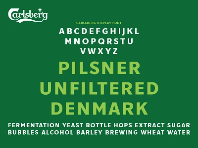 Carlsberg Rebrand – Upper Case Specimen branding font grotesque lettering san serif type typeface typography