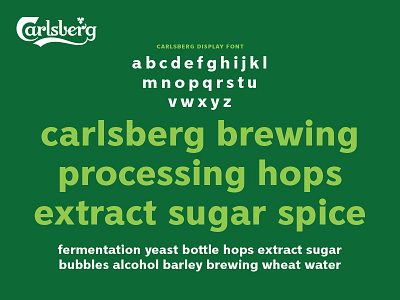 Carlsberg Rebrand – Lower Case Specimen branding grotesque lettering letters logo sans serif type typography