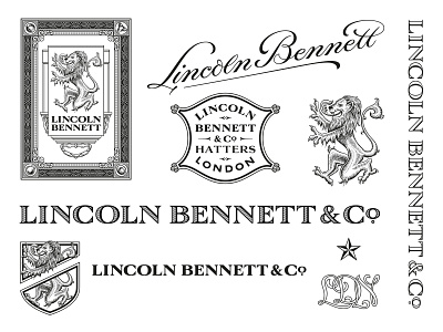 Lincoln Bennett Branding – Full branding design handdrawn illustration lettering letters logo luxury packaging type type design typeface typography