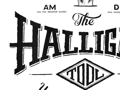 Halligan design hand lettering illustration lettering type vintage