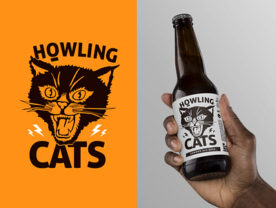 Logo design - Howling Cats craft beer branding design logo