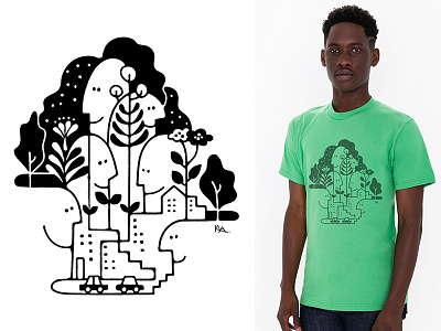 Green Thumb NY | Grow together gardening green illustration t shirts urban farming