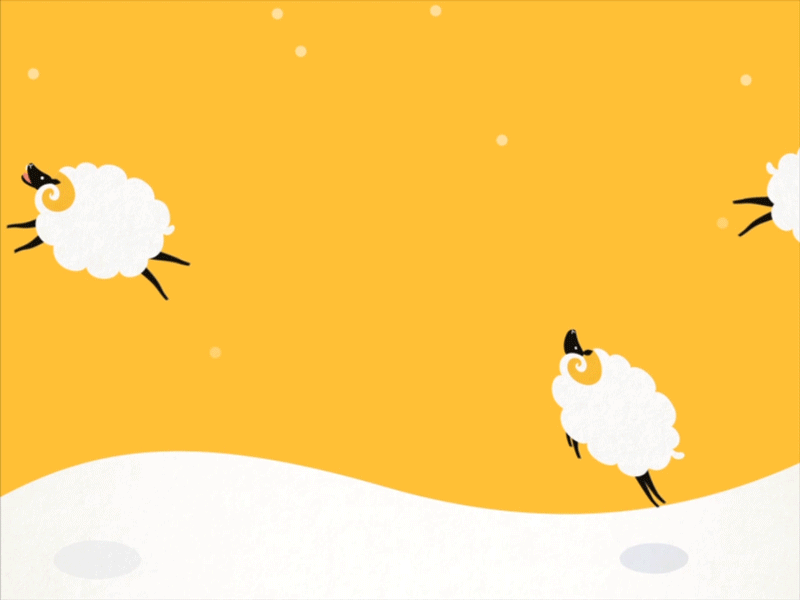 Sheepfall ae animation holiday loop sheep snow snowfall winter