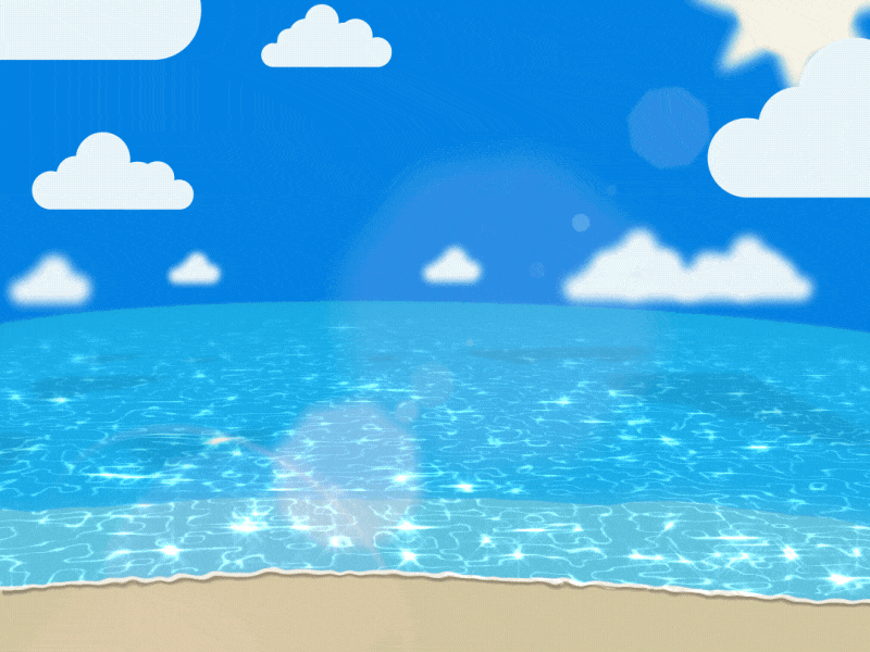 Beach 2d animation beach explainer sky water