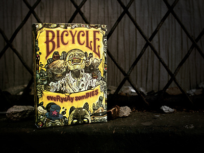 Everyday Zombie alley bicycle cards city dead death dirt dirty grit grunge pale photography rocks yellow zombie