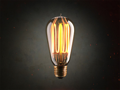 Edison Bulb 3d after effects bulb c4d composite edison glow render restoration hardware sexy vray