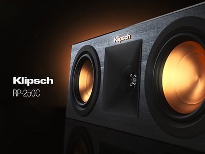 Klipsch RP-250C 3d audio black copper klipsch octane rp 250c sound speakers