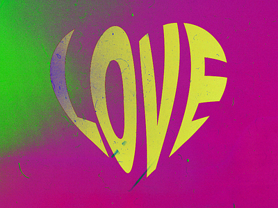 LOVE3 film film grain heart love typography