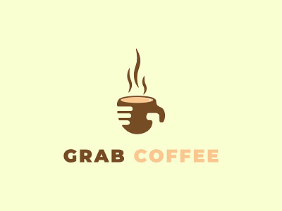 Grab Coffee Logo Design app branding design icon illustration logo typography ui ux vector