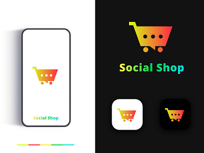 Social Shop Logo Design app branding design icon illustration logo typography ui ux vector