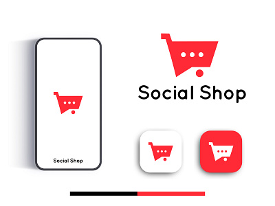 Social Shop Logo Design app branding design icon illustration logo typography ui ux vector