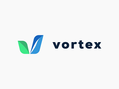 vortex logo design 3d app branding design icon illustration logo typography ui ux vector
