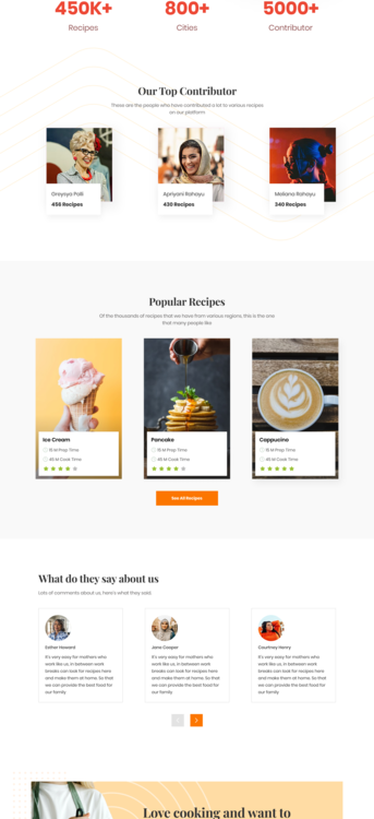 Food Recipe Landing Page By Abdul Basit For Maccario Lab On Dribbble