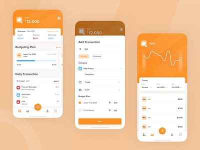 Financial Management App app budgeting card clean design explore financial ios mobile sketch ui ux