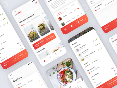 Salad Apps app card clean design explore ios market mobile salad sketch ui ux vegetable