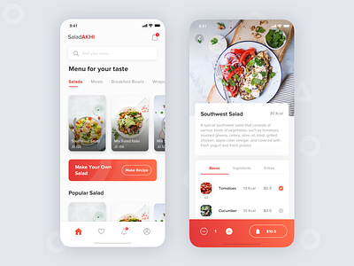 Salad Apps by abdul basit for Agensip UI UX Agency on Dribbble