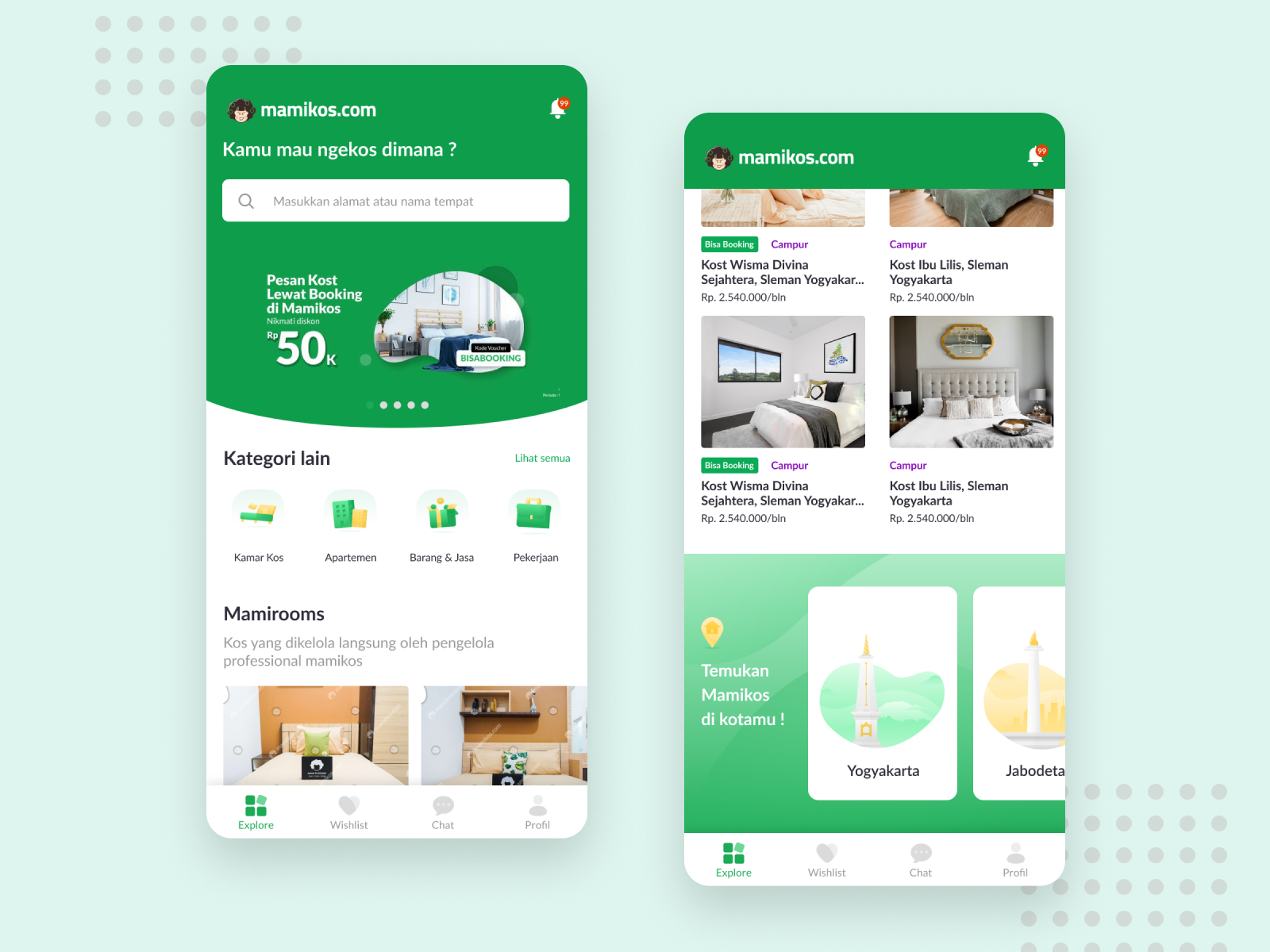 Home Exploration Mamikos App by abdul basit on Dribbble