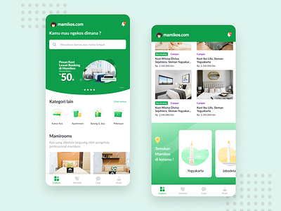 Home Exploration Mamikos App android app clean design explore home homepage illustration mobile rent ui ux