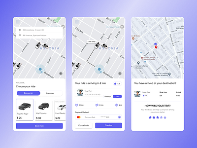 Taxi booking app : UI Challenge #5