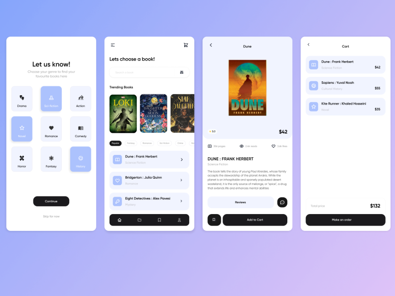 Book App Daily UI Challenge 007 by Greshin Grace on Dribbble