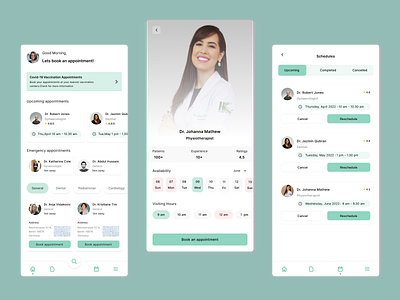 Doctor Appointment app : Dribble UI 013 app design ui ux