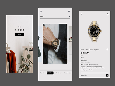 The Cart : Shopping App 
UI Dribbbles : #daily challenge