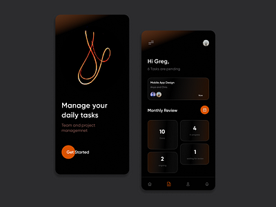 Task Manager App: Mobile UI app branding design graphic design illustration typography ui ux