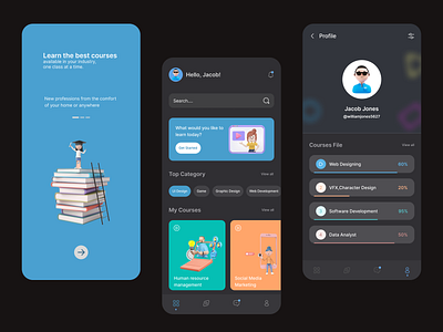 Learning app : professional courses
User Interaction : UI Design