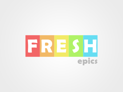 Fresh Epics Logo #1 1 blue clean epics fresh gray green grey logo one orange red subtle white yellow