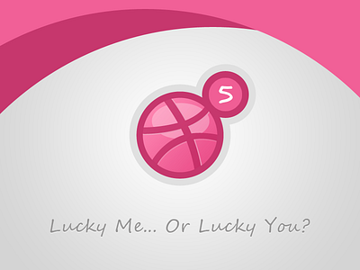 5 Dribbble Invites 5 competition dribbble five gray grey invite invites luck lucky pink prospect white