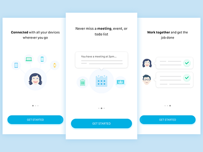 Onboarding for a task app app clean illustration landing minimal mobile onboarding task todolist ux