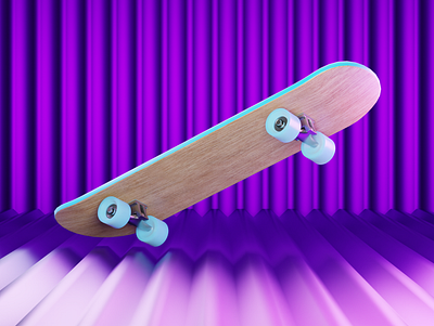 Floating skateboard 3d