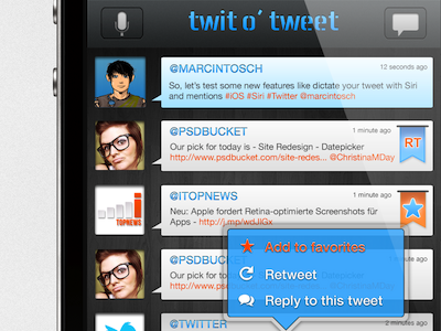 Twit'o'Tweet UI app ipad iphone twitter ui universal user experience user interface ux