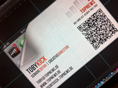 Business Card adobe business business card card itopnews page curl photoshop psd qr code