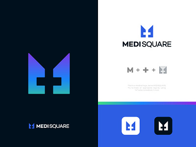 Medical Modern Minimal Logo Design app brand identity branding design gradient graphic design icon identity illustration letter mark logo logo design m letter logo medical logo medical logos minimal modern symbol typography