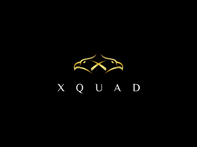 Xquad Eagles Modern & Minimalistic Logo Design abstract bird brand identity branding branding design design eagle gaming golden gradient graphic design icon identity illustration logo logo design minimal modern squad vector